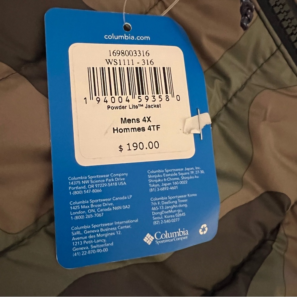 Columbia Men's Big & Tall Powder Lite Jacket - Picture 11 of 13